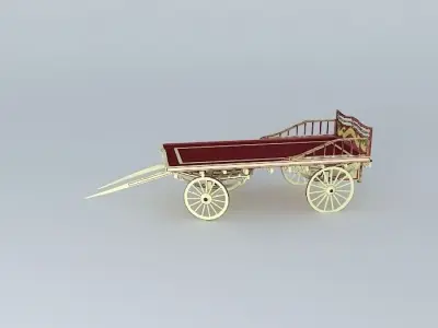 Burton Flatbed Tinker's Wagon Free 3D model