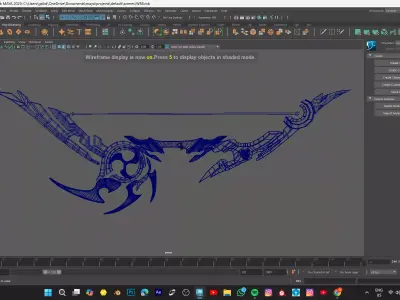 Bow model genshin impact  Low-poly 3D model