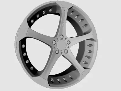 Wheels Giovanna Dalar 20 Black Mach Lip High Offset Free 3D model