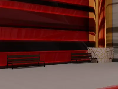 Sci-Fi Interior Environment - High-Speed Rail Low-poly 3D model