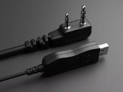 Wire Plugs 3d Model Low-poly 3D model