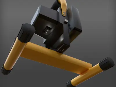 Portable Work Light Low-poly 3D model
