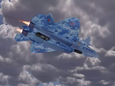 SU-57 3D model