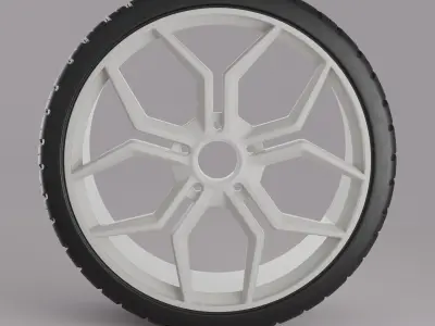 Wheel Highpoly 3D model