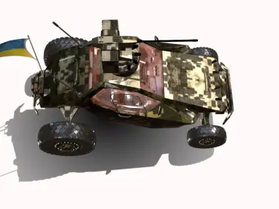 aranha 4x4  Low-poly 3D model