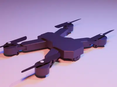 drone Low-poly 3D model 13