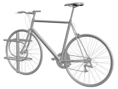 Bike with rack 3D model