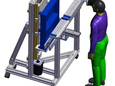 Battery packaging machine 3D model