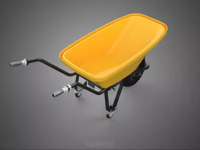 DIRECT DRIVE MOTOR HUB ELECTRIC WHEEL CASTER WHEELBARROW BARROW 3D model