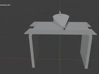 low poly medieval blacksmith bellow Free low-poly 3D model