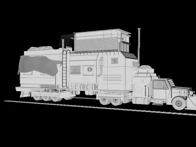 Semi Truck T 500 Free low-poly 3D model