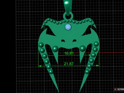 VIPER INSECT PENDANT 3D PRINTABLE MODEL 3D print model