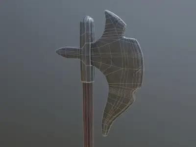 weapon axe Low-poly 3D model get