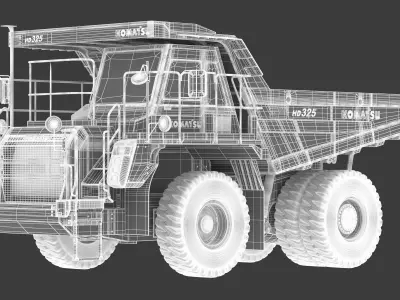 Komatsu HD325-8 Mechanical Truck 3D model