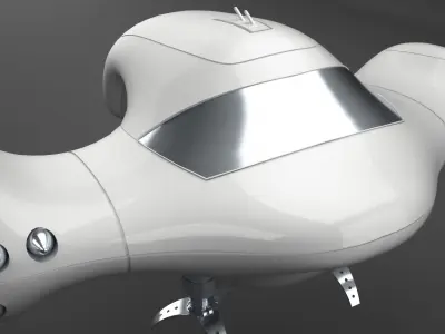 spaceship futuristic looking robot Free low-poly 3D model