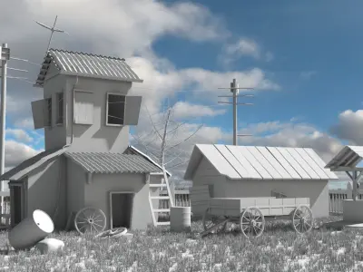 BG Enviroment 3D Model Low-poly 3D model