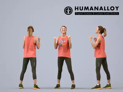 00556Meghan007 - Adult Caucasian woman exercising in sports 3D model