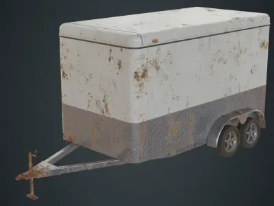 Cargo Trailer 1B Low-poly 3D model