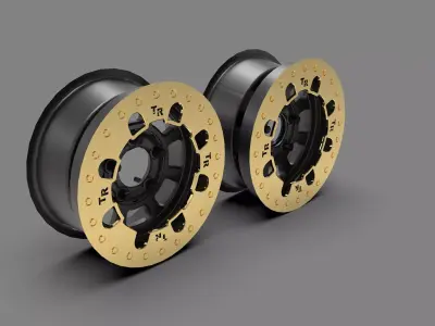TR HD Series Cast Beadlock Wheels Low-poly 3D model