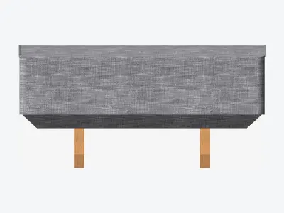 Seat - Ottoman - Simplicity - Type 1 Low-poly 3D model