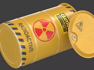 Radioactive Waste Barrel 3D model