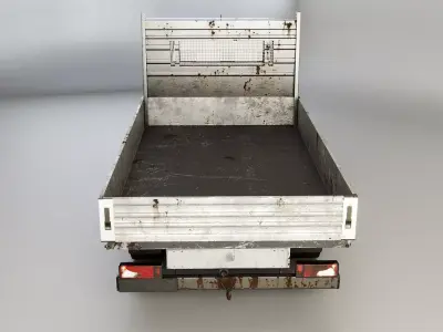 Modern Utility Pickup Truck Usage Wear Low-poly 3D model