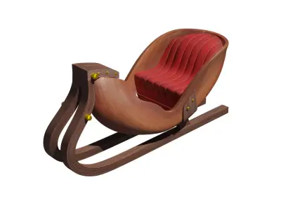 Christmas Santa Claus Sledge 3D model