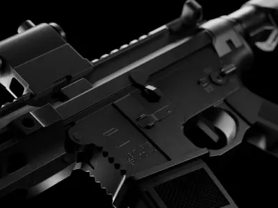 SAY GRY AR-15 Assault Rifle High Poly 3D model