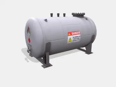 Fuel Tank Low-poly PBR Low-poly 3D model