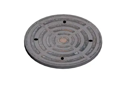 Manhole cover Low-poly 3D model purchase