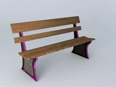 Eco Rail Track GWR Platform Bench Dummy Old Steam Days Free 3D model