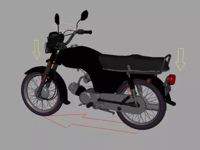 Bike Rig CD-70cc Low-poly 3D model