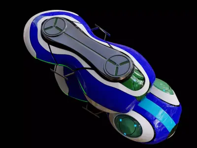Sonic Riders Zero Gravity Blue Star gear CGI model 3D model