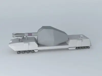 MPC Fireball - Mobile Plasma Cannon on the conveyor Mamut Free 3D model