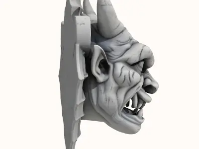 Gargoyle Head 4 3D model