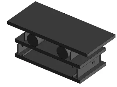 Two-level roller support for pipes d920 3D model