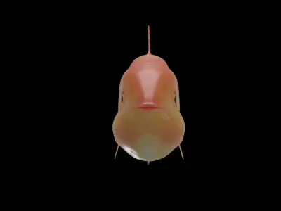 Golden Fish Low-poly 3D model