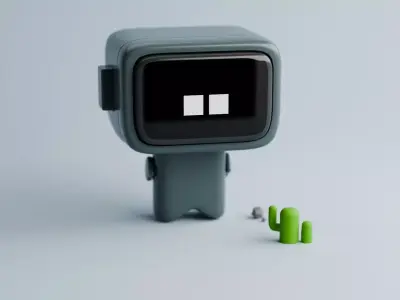 Cute Robot Character 3D Model Free 3D model