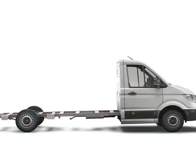 MAN TGE CR35 Long Flat frame chassis 2021 3D model