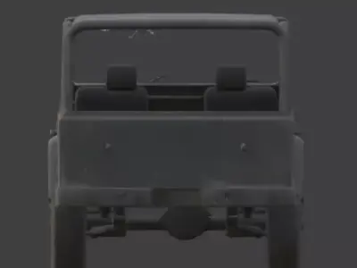 Destroyed Military Jeep 4x4 3D Model  Low-poly 3D model