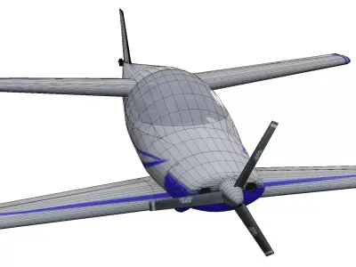 Rutan Quickie 2 Low-poly 3D model