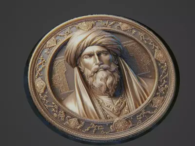 Tariq ibn Ziyad Medallion 3D print model