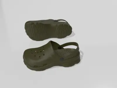 Clogs Sandal Grey 3D model