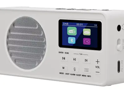 Outdoor Car Radio with LCD Screen 3D model