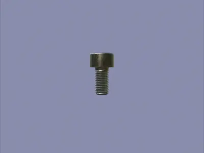 Steel Stained M4 Bolt Allen Cap with PBR 4K Textures 3D model