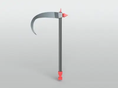 Lowpoly Sickle 001 Free low-poly 3D model