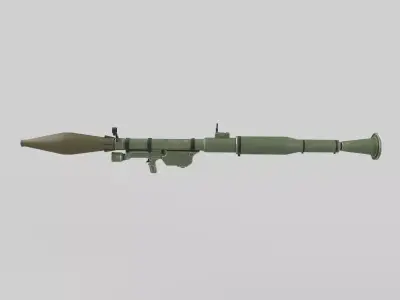 rocket launcher Low-poly 3D model 2