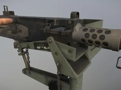 Browning M2 Low Poly Low-poly 3D model purchase