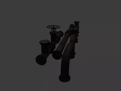 rusty pipes 3D model