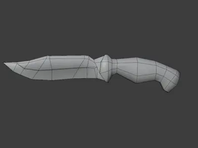 Hunting Knife Free low-poly 3D model buy